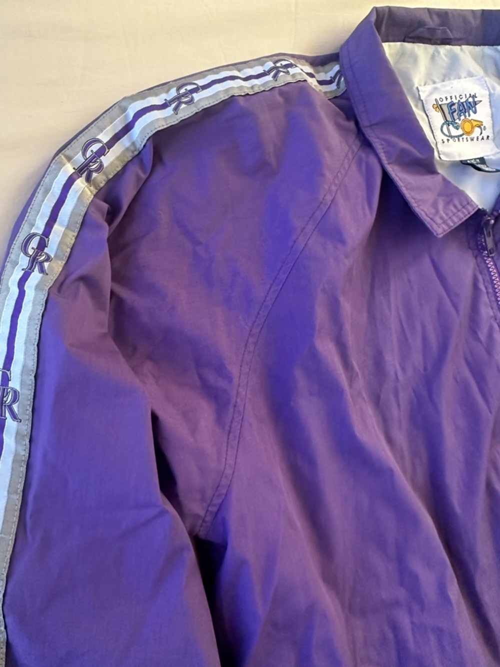 VINTAGE 90s Colorado Rockies Windbreaker - Unisex Size M - Picture 7 of 14